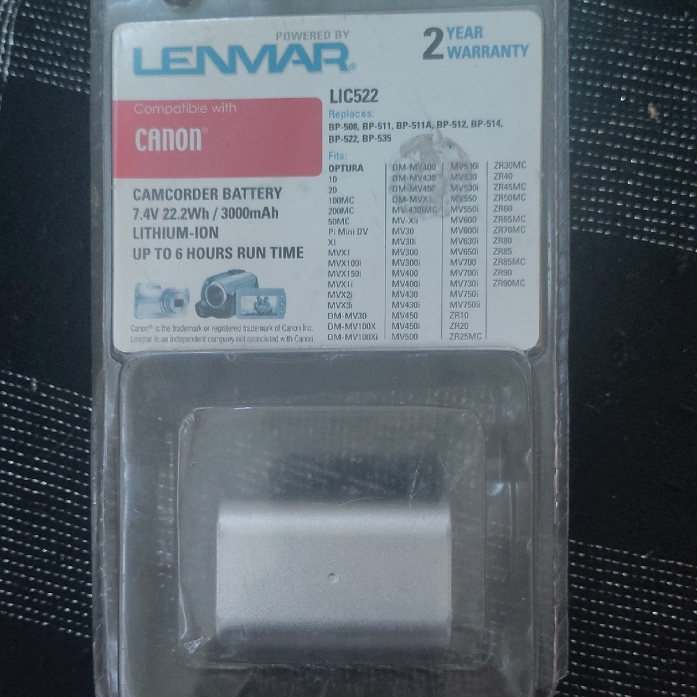 Lenmar Camcorder Battery for Canon